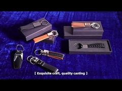 Автомобильный бренд Подарок Металлический кожаный ключевой цепь Автомобильный ключевой цепь Бизнес-ключевой кольцо